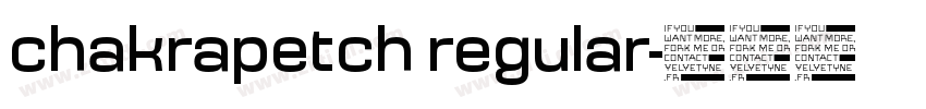 chakrapetch regular字体转换